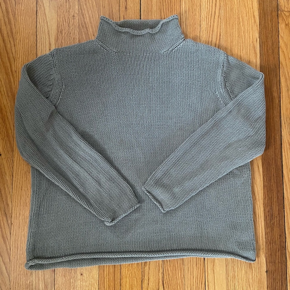 Vintage Roll Neck Chunky Knit Sweater